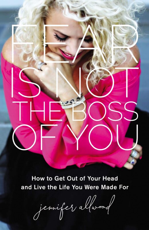 Jennifer Allwood on the cover of her book, Fear is not the Boss of You