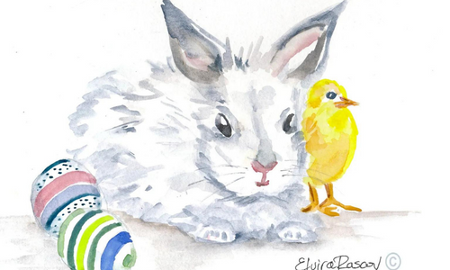 Easter Watercolor card
